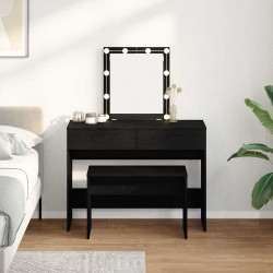 Stołek do makijażu Czarny dąb 70 x 35 x 45 cm
