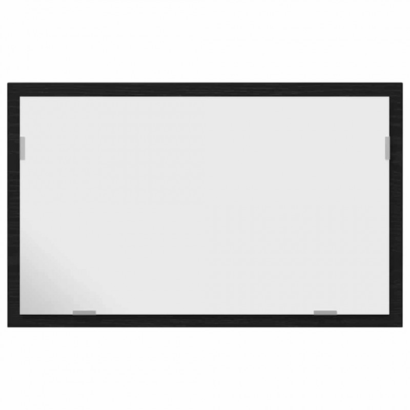 Lustro łazienkowe z oświetleniem LED, czarny dąb, 60x8,5x37 cm