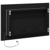 Lustro łazienkowe z oświetleniem LED, czarny dąb, 60x8,5x37 cm