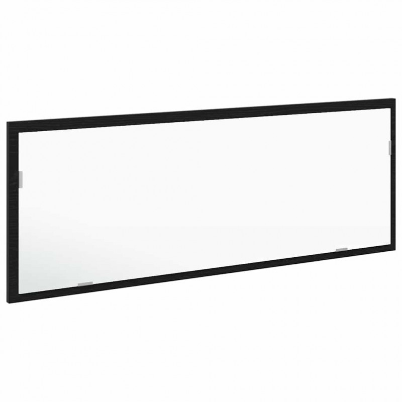 Lustro łazienkowe LED Czarny Dąb 100 x 8,5 x 37 cm Szkło