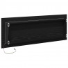 Lustro łazienkowe LED Czarny Dąb 100 x 8,5 x 37 cm Szkło