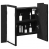 Szafka z lustrem do łazienki z półką Czarny Dąb 60 x 12 x 45 cm