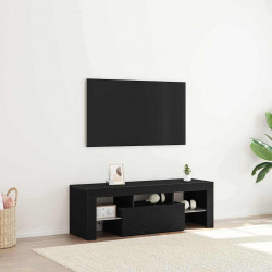 Szafka pod telewizor Ze LED Lights Czarny Dąb 120 x 35 x 40 cm