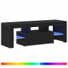 Szafka pod telewizor Ze LED Lights Czarny Dąb 120 x 35 x 40 cm