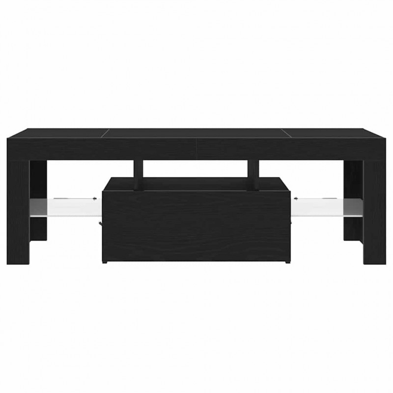Szafka pod telewizor Ze LED Lights Czarny Dąb 120 x 35 x 40 cm
