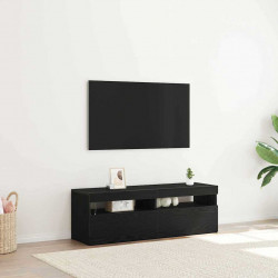 Szafka pod telewizor Ze LED Lights Czarny Dąb 120 x 35 x 40 cm