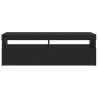 Szafka pod telewizor Ze LED Lights Czarny Dąb 120 x 35 x 40 cm