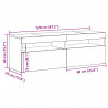 Szafka pod telewizor Ze LED Lights Czarny Dąb 120 x 35 x 40 cm