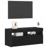 Szafka pod telewizor Ze LED Lights Czarny Dąb 90 x 35 x 40 cm