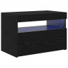Szafka pod telewizor Ze LED Lights Czarny Dąb 60 x 35 x 40 cm
