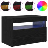Szafka pod telewizor Ze LED Lights Czarny Dąb 60 x 35 x 40 cm