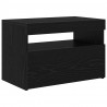 Szafka pod telewizor Ze LED Lights Czarny Dąb 60 x 35 x 40 cm