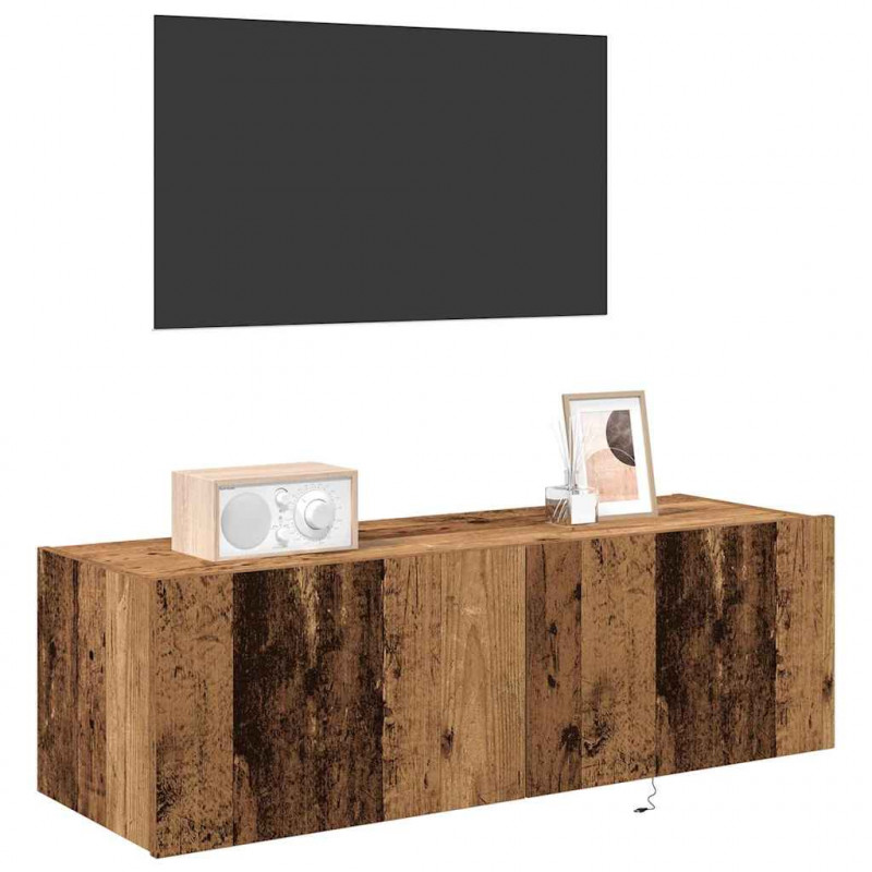 Szafka pod telewizor 2 pcs Stare drewno 100 x 35 x 31 cm