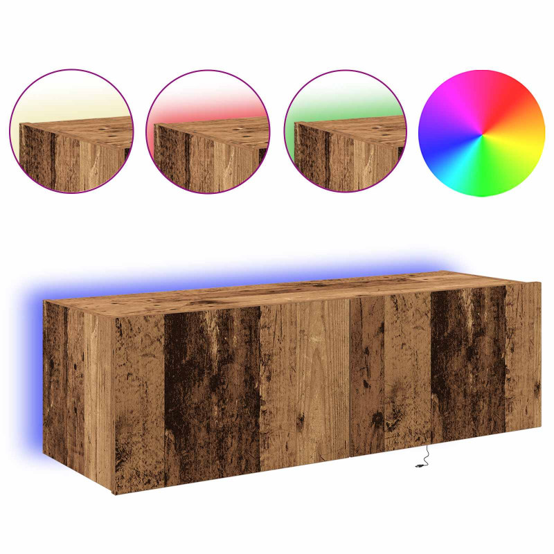 Szafka pod telewizor 2 pcs Stare drewno 100 x 35 x 31 cm