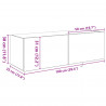 Szafka pod telewizor 2 pcs Stare drewno 100 x 35 x 31 cm