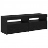 Szafka pod telewizor 2 pcs Czarny Dąb 60 x 35 x 40 cm