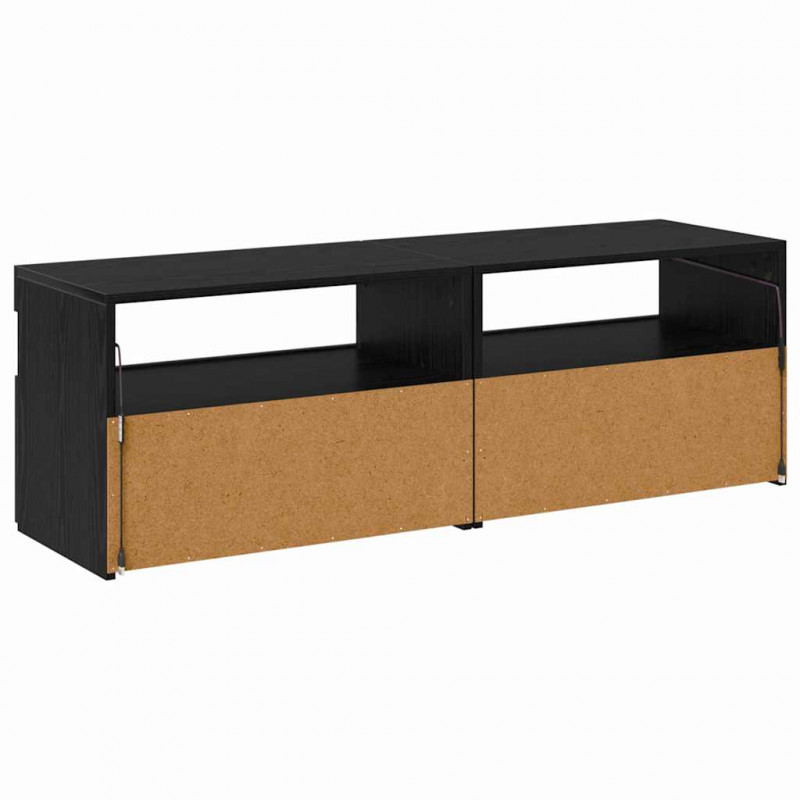 Szafka pod telewizor 2 pcs Czarny Dąb 60 x 35 x 40 cm