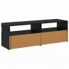 Szafka pod telewizor 2 pcs Czarny Dąb 60 x 35 x 40 cm