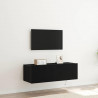 Szafka pod telewizor 2 pcs Czarny Dąb 100 x 35 x 31 cm