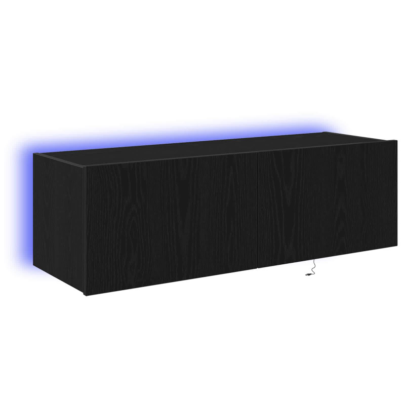Szafka pod telewizor 2 pcs Czarny Dąb 100 x 35 x 31 cm