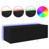 Szafka pod telewizor 2 pcs Czarny Dąb 100 x 35 x 31 cm