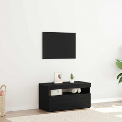 Szafka pod telewizor Ze LED Lights Czarny Dąb 75 x 35 x 40 cm