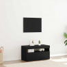 Szafka pod telewizor Ze LED Lights Czarny Dąb 75 x 35 x 40 cm