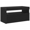 Szafka pod telewizor Ze LED Lights Czarny Dąb 75 x 35 x 40 cm
