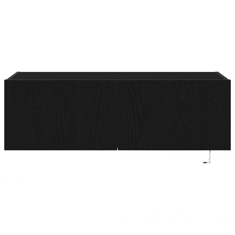 Szafka pod telewizor 2 pcs Czarny Dąb 100 x 35 x 31 cm