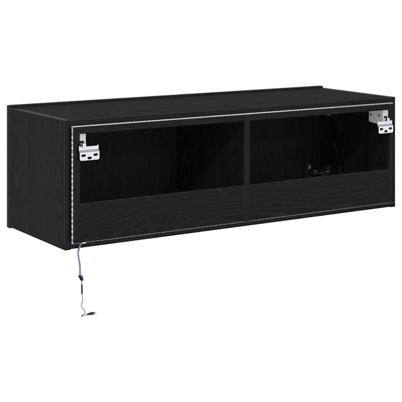 Szafka pod telewizor 2 pcs Czarny Dąb 100 x 35 x 31 cm