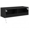 Szafka pod telewizor 2 pcs Czarny Dąb 100 x 35 x 31 cm
