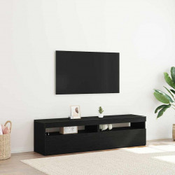 Szafka pod telewizor 2 pcs Czarny Dąb 75 x 35 x 40 cm