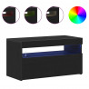 Szafka pod telewizor 2 pcs Czarny Dąb 75 x 35 x 40 cm