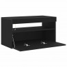 Szafka pod telewizor 2 pcs Czarny Dąb 75 x 35 x 40 cm