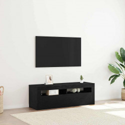 Szafka pod telewizor Ze LED Lights Czarny Dąb 120 x 35 x 40 cm