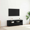 Szafka pod telewizor Ze LED Lights Czarny Dąb 120 x 35 x 40 cm