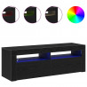 Szafka pod telewizor Ze LED Lights Czarny Dąb 120 x 35 x 40 cm