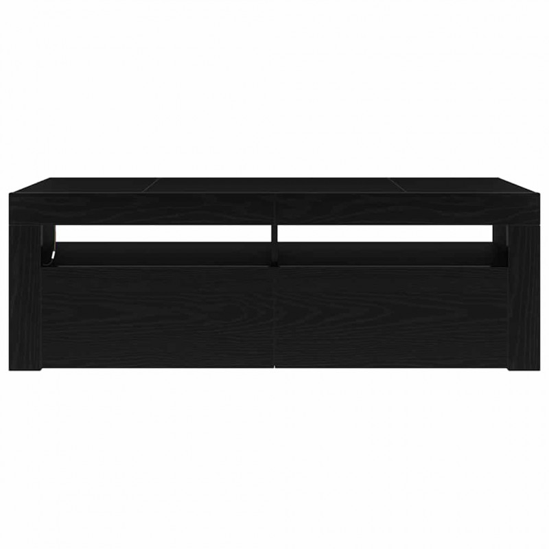 Szafka pod telewizor Ze LED Lights Czarny Dąb 120 x 35 x 40 cm