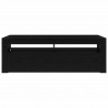 Szafka pod telewizor Ze LED Lights Czarny Dąb 120 x 35 x 40 cm