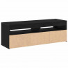 Szafka pod telewizor Ze LED Lights Czarny Dąb 120 x 35 x 40 cm