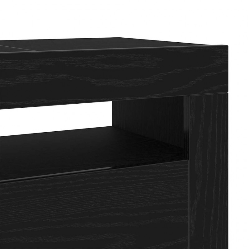 Szafka pod telewizor Ze LED Lights Czarny Dąb 120 x 35 x 40 cm