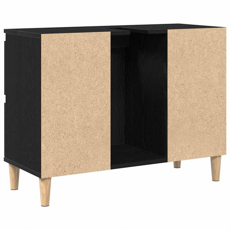 Szafka pod umywalkę z szufladą Czarny Dąb 80 x 33 x 60 cm