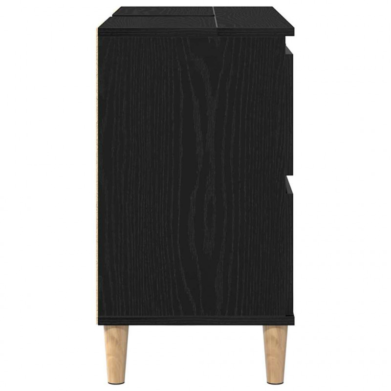 Szafka pod umywalkę z szufladą Czarny Dąb 80 x 33 x 60 cm