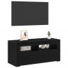 Szafka pod telewizor Ze LED Lights Czarny Dąb 90 x 35 x 40 cm