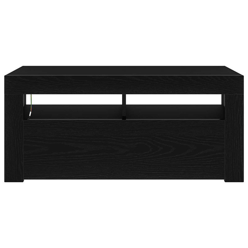 Szafka pod telewizor Ze LED Lights Czarny Dąb 90 x 35 x 40 cm