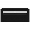 Szafka pod telewizor Ze LED Lights Czarny Dąb 90 x 35 x 40 cm
