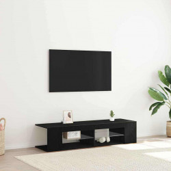 Szafka pod telewizor Ze LED Lights Czarny Dąb 135 x 39 x 30 cm