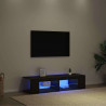 Szafka pod telewizor Ze LED Lights Czarny Dąb 135 x 39 x 30 cm
