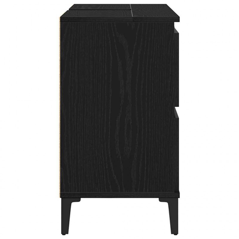 Szafka pod umywalkę z szufladą Czarny Dąb 80 x 33 x 60 cm
