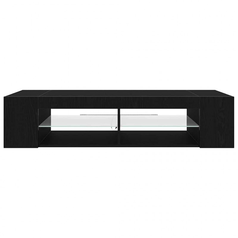 Szafka pod telewizor Ze LED Lights Czarny Dąb 135 x 39 x 30 cm